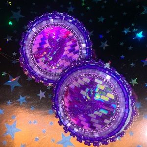 Hummingbird beaded earrings